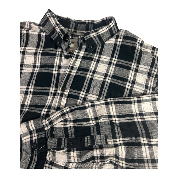 Tilley Men's Long Sleeve Plaid Button Down Shirt‎ Black& White  Plaid XL - Picture 1 of 5
